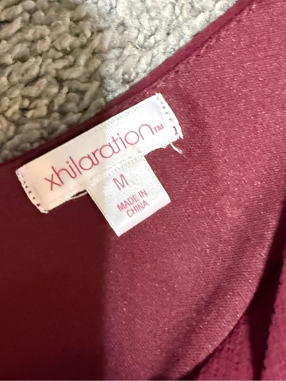 $8 Women's Burgundy Midi Dress with Crochet Waist$8 WHEN BUNDLED WITH 3 OR MORE - Picture 8 of 10